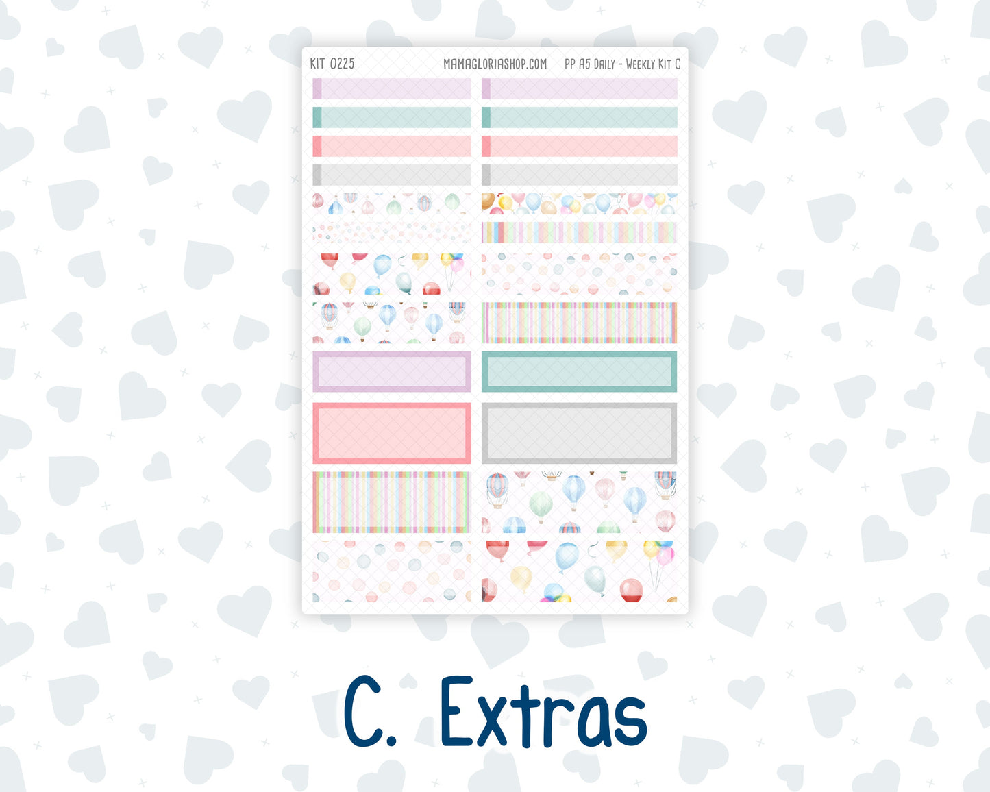 Kit 0225 - A5 - Plum Paper Daily - Weekly Kit - July - Carnival Joy