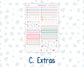 Kit 0225 - A5 - Plum Paper Daily - Weekly Kit - July - Carnival Joy