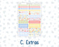 Kit 0269 - A5 - Plum Paper Daily - Weekly Kit - June - Dolce Mare