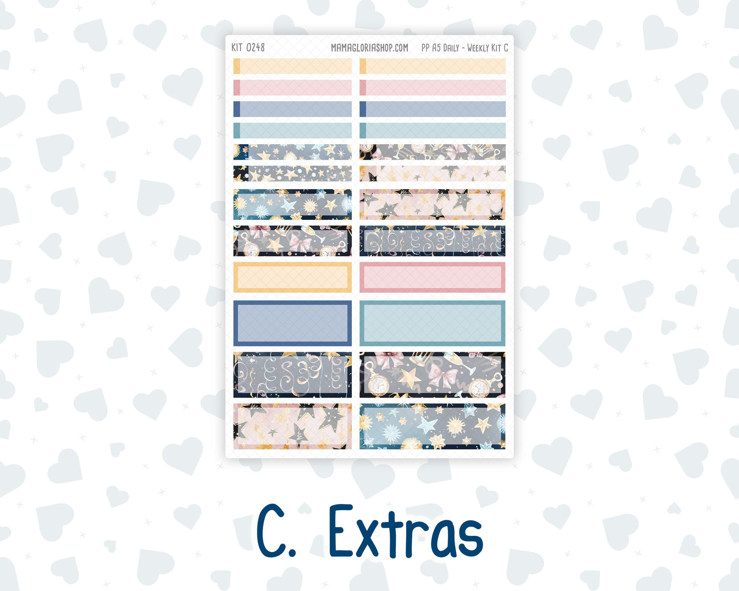 Kit 0248 - A5 - Plum Paper Daily - Weekly Kit - January - Midnight Countdown