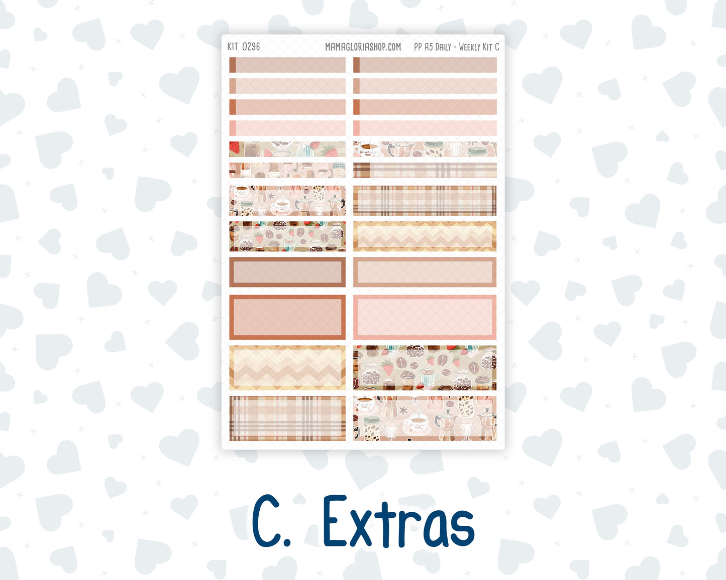 Kit 0296 - A5 - Plum Paper Daily - Weekly Kit - September - Coffee Break