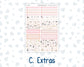 Kit 0297 - A5 - Plum Paper Daily - Weekly Kit - October - Pink Spell