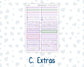 Kit 0263 - A5 - Plum Paper Daily - Weekly Kit - April - Lavender Drift