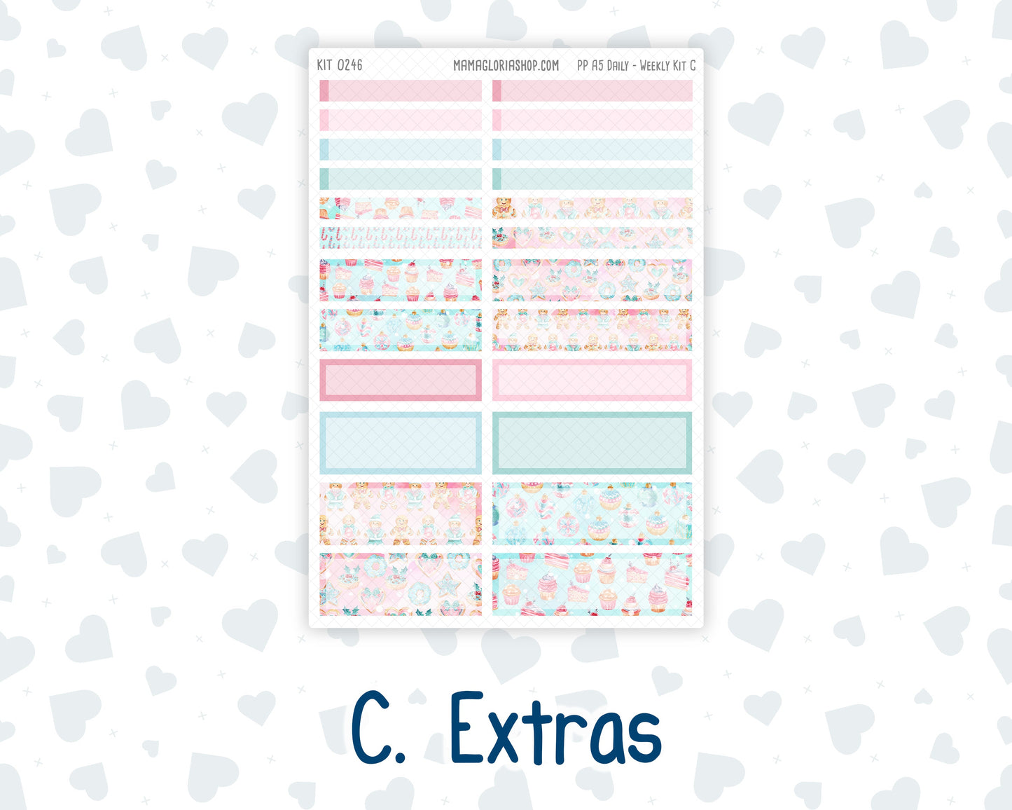 Kit 0246 - A5 - Plum Paper Daily - Weekly Kit - December - Gingerbread Sweets