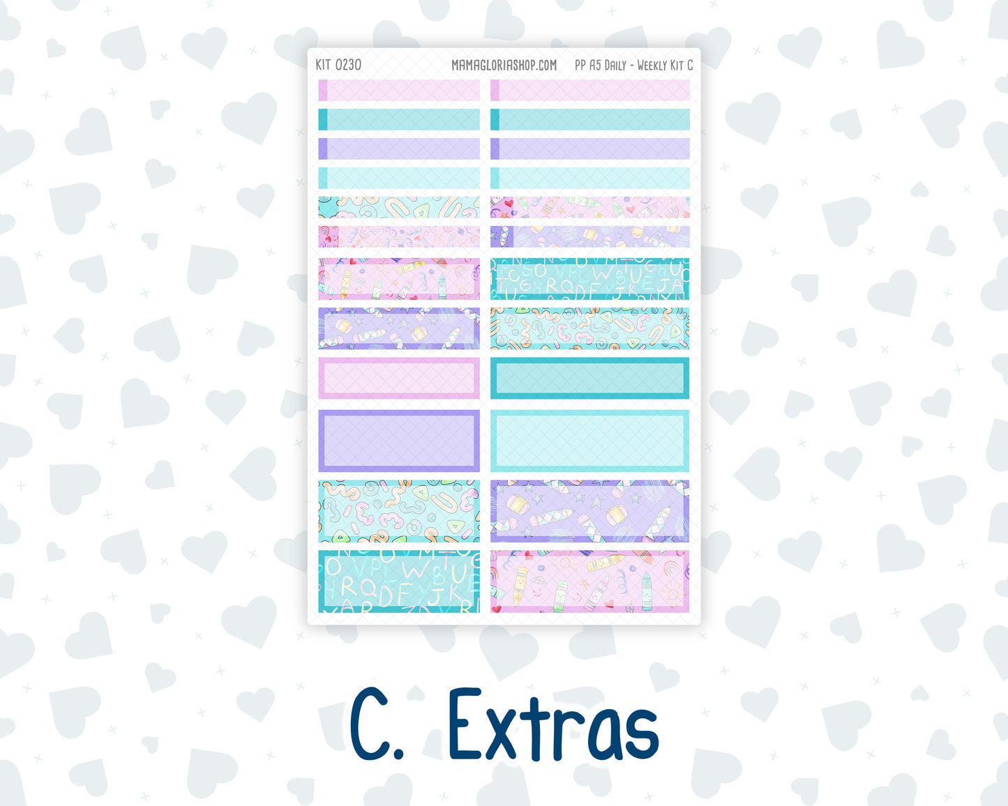 Kit 0230 - A5 - Plum Paper Daily - Weekly Kit - August - School Daze