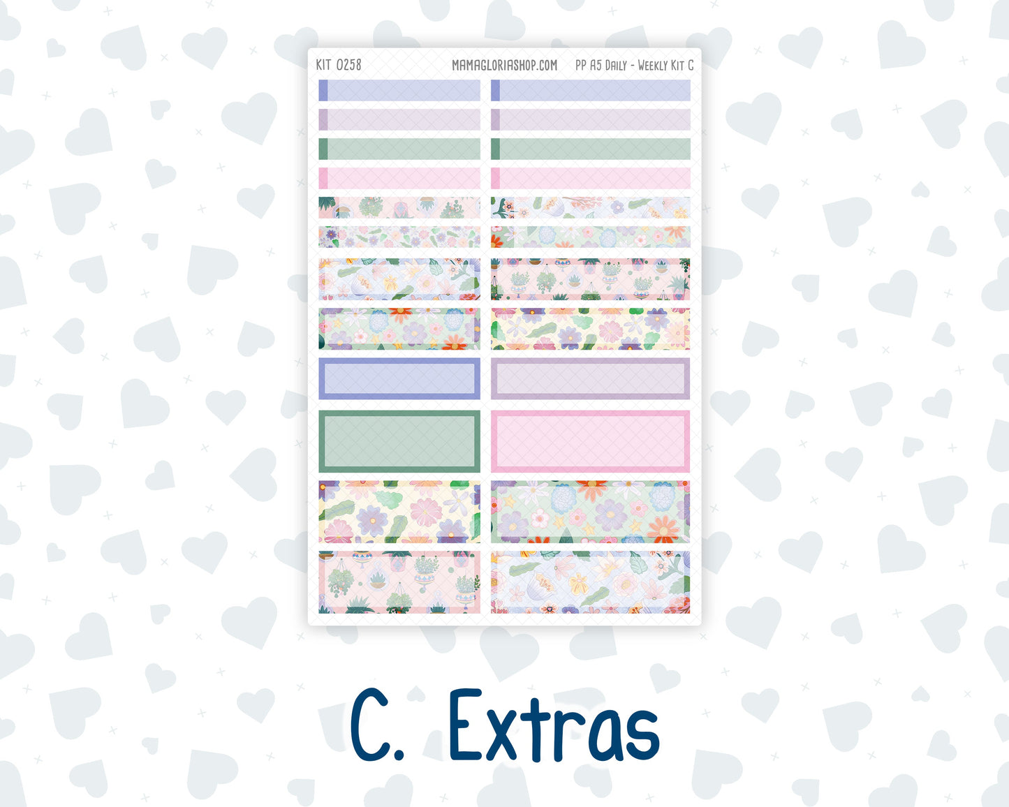 Kit 0258 - A5 - Plum Paper Daily - Weekly Kit - March - Plant Therapy