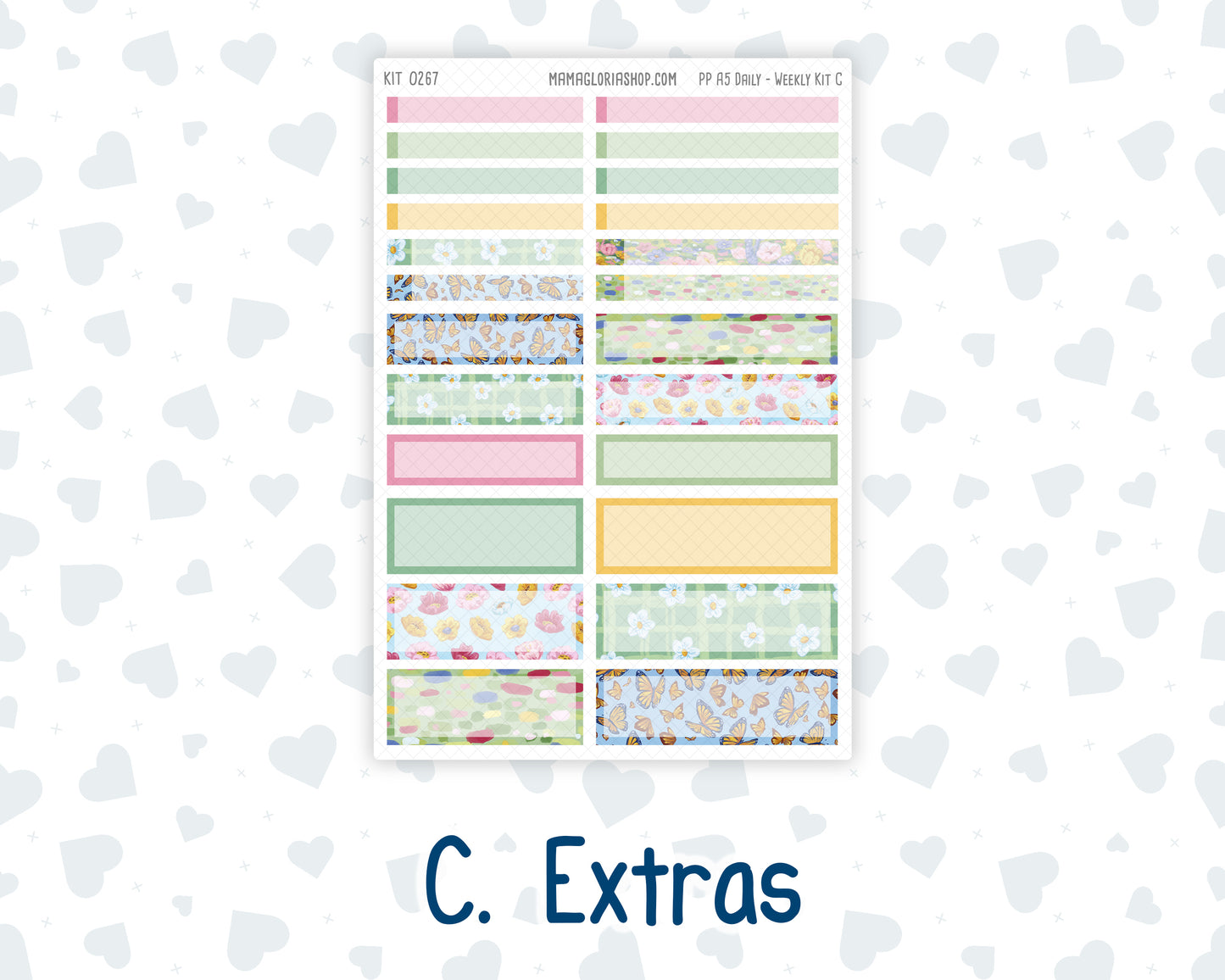 Kit 0267 - A5 - Plum Paper Daily - Weekly Kit - May - Flowers For Mama