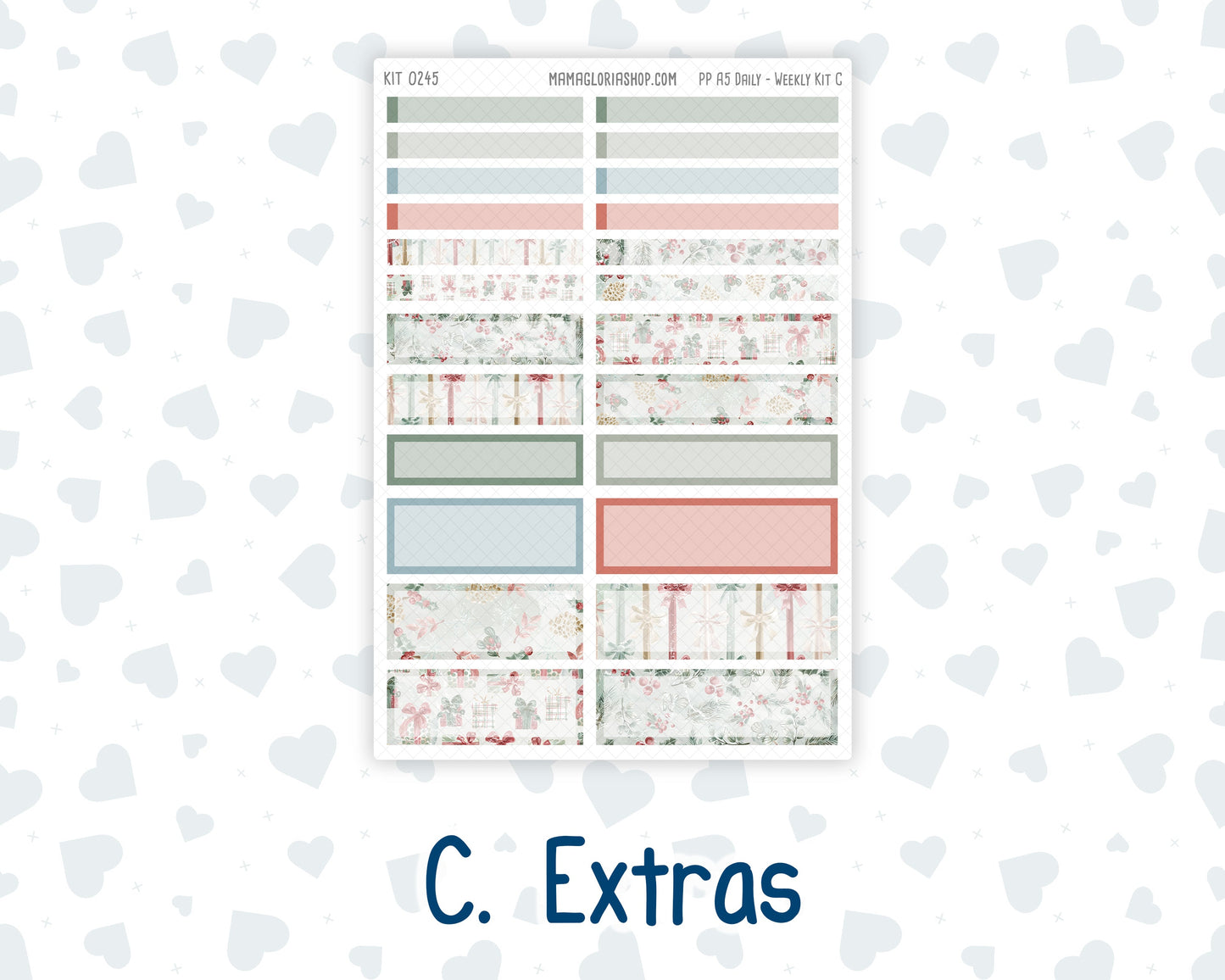 Kit 0245 - A5 - Plum Paper Daily - Weekly Kit - December - Vintage Christmas
