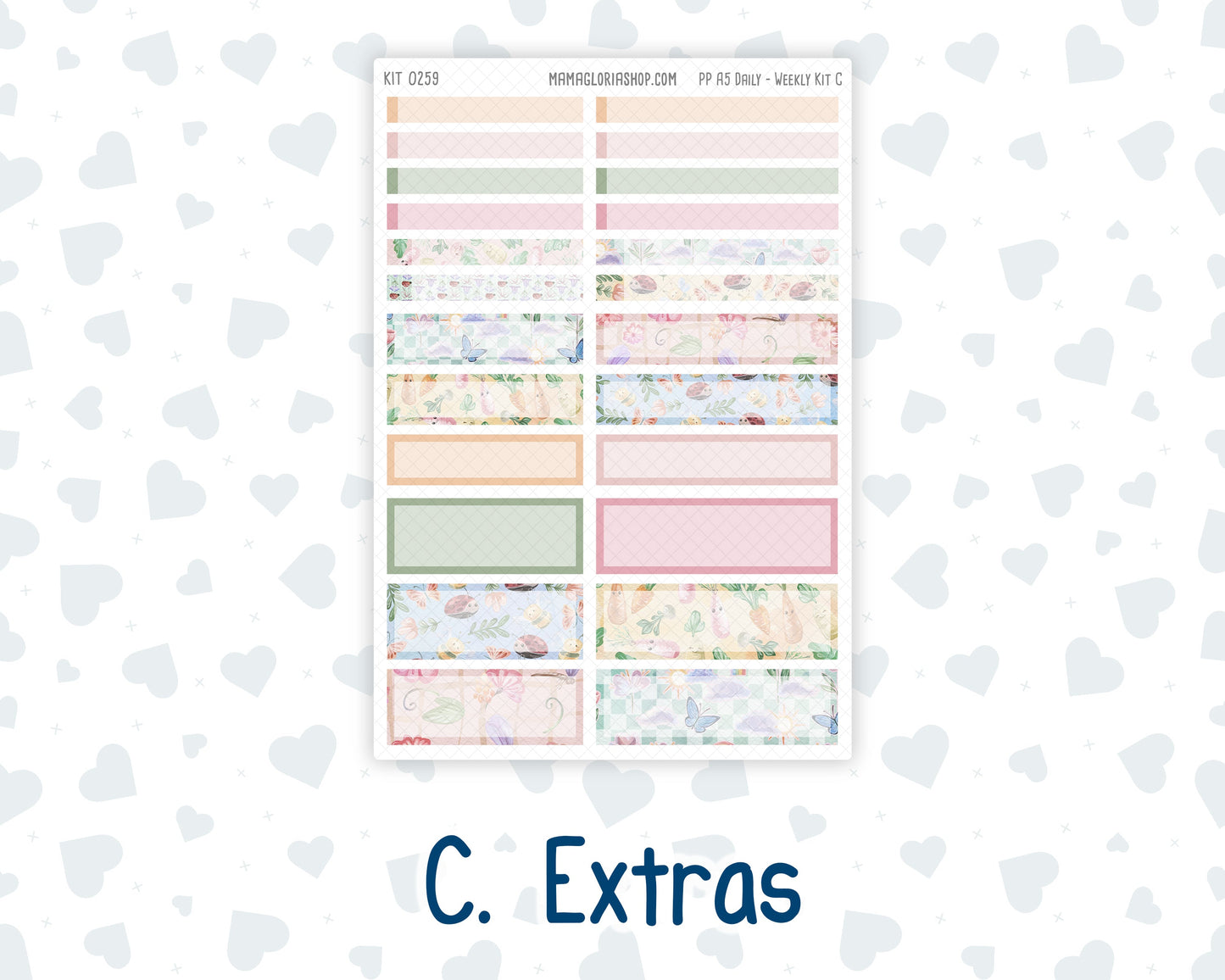 Kit 0259 - A5 - Plum Paper Daily - Weekly Kit - March - Spring Garden Chores