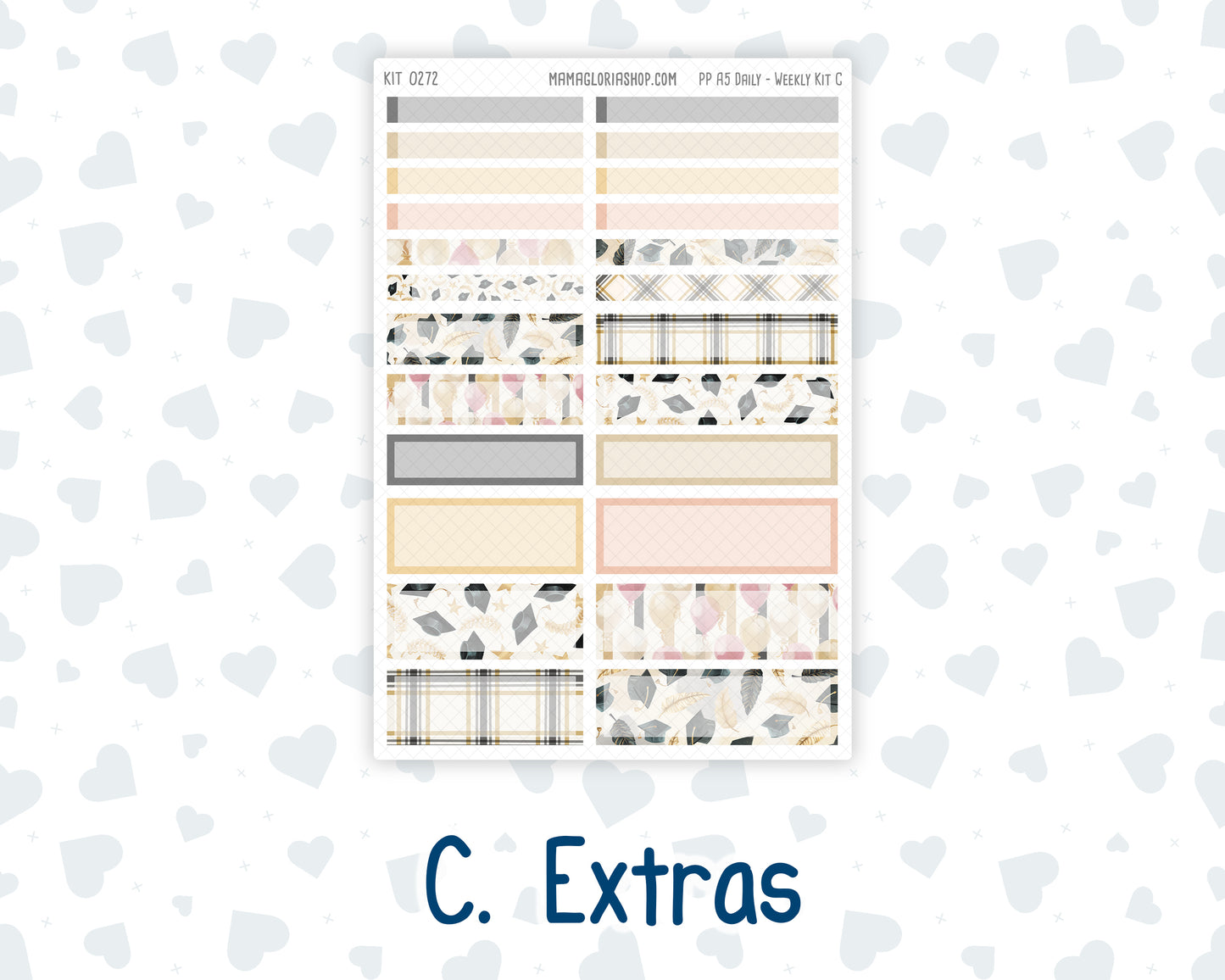 Kit 0272 - A5 - Plum Paper Daily - Weekly Kit - May - Graduation