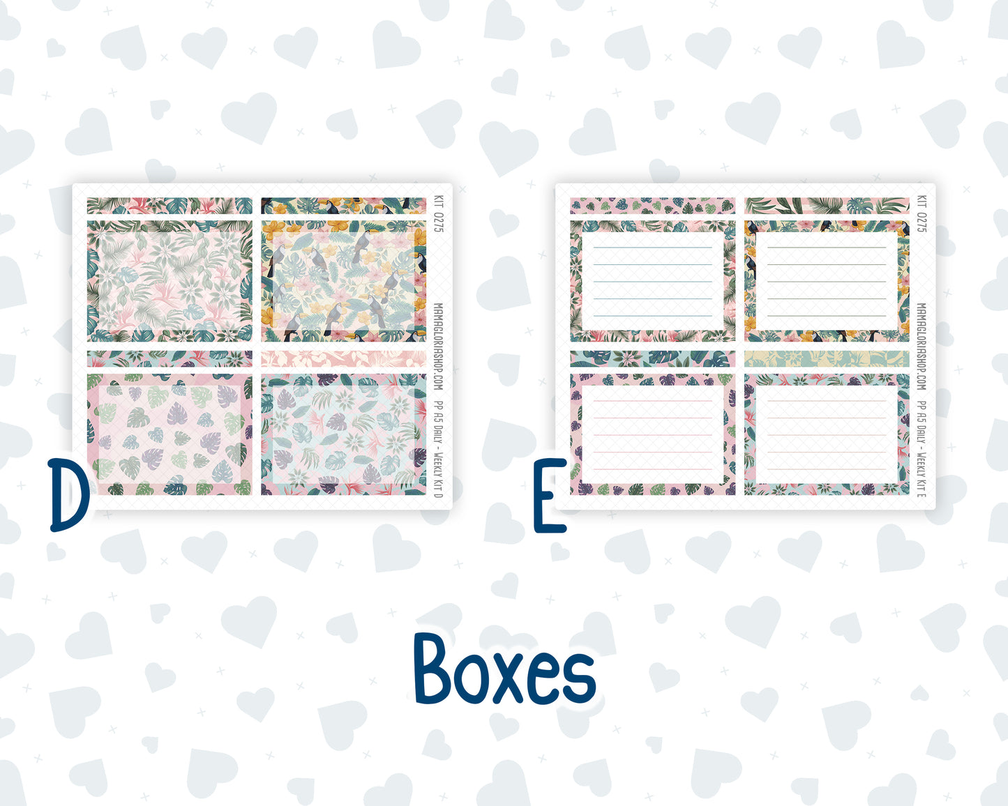 Kit 0275 - A5 - Plum Paper Daily - Weekly Kit - July - Tropical Safari Blush
