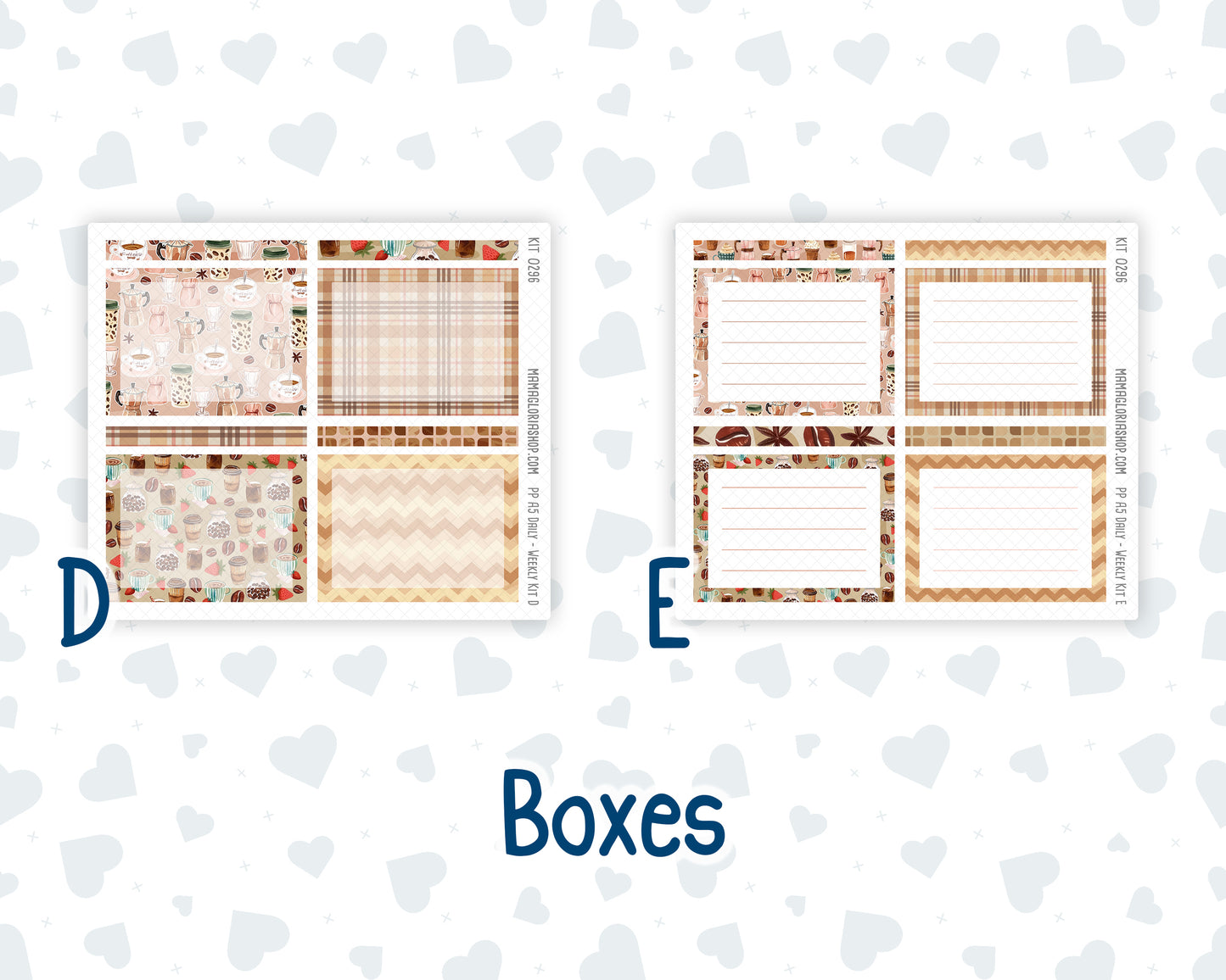 Kit 0296 - A5 - Plum Paper Daily - Weekly Kit - September - Coffee Break