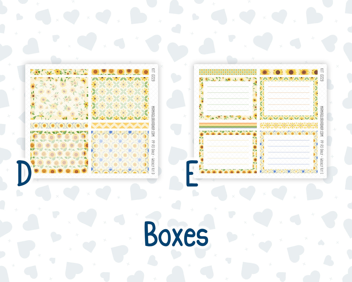 Kit 0229 - A5 - Plum Paper Daily - Weekly Kit - August - Golden Faces