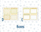 Kit 0229 - A5 - Plum Paper Daily - Weekly Kit - August - Golden Faces