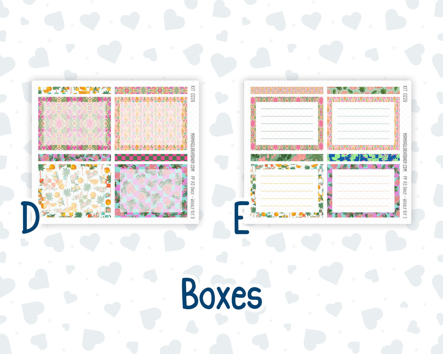 Kit 0226 - A5 - Plum Paper Daily - Weekly Kit - July - Tropical Whimsy