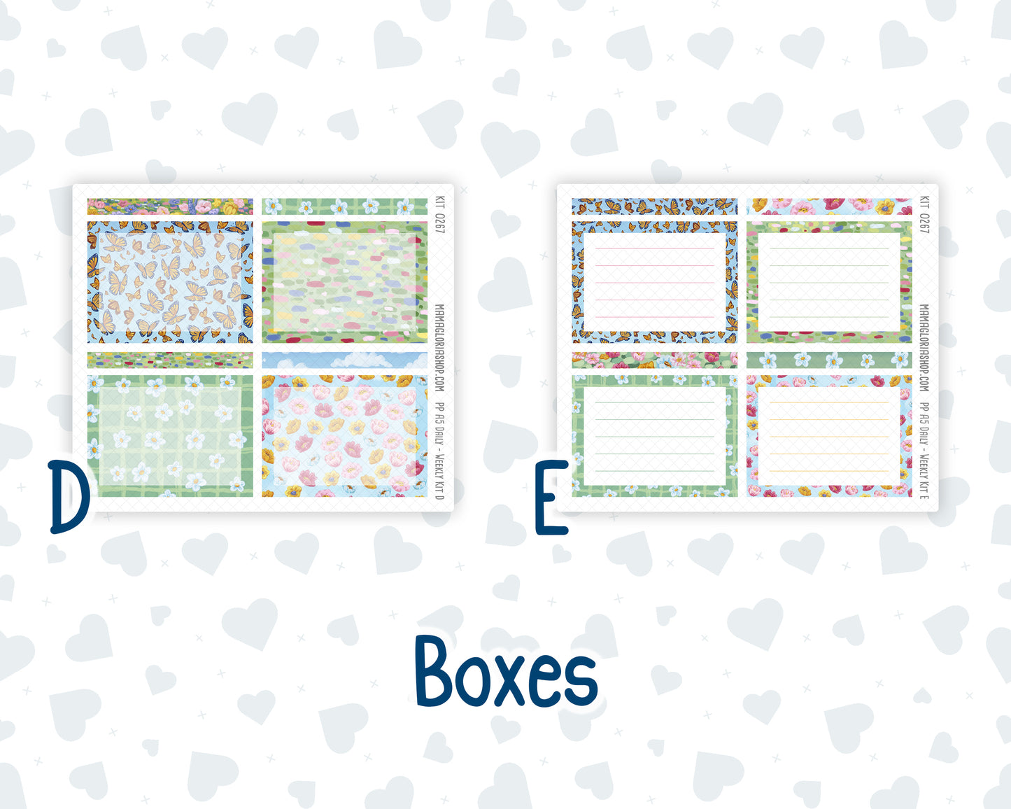 Kit 0267 - A5 - Plum Paper Daily - Weekly Kit - May - Flowers For Mama