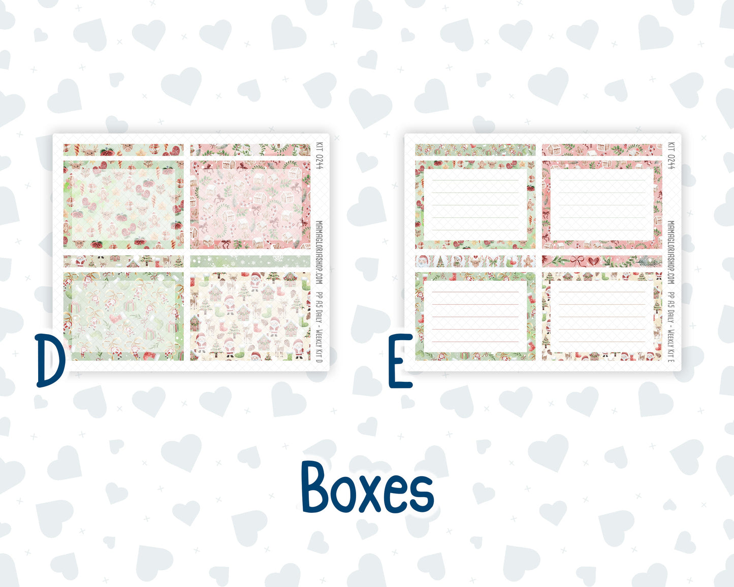 Kit 0244 - A5 - Plum Paper Daily - Weekly Kit - December - Santas Village