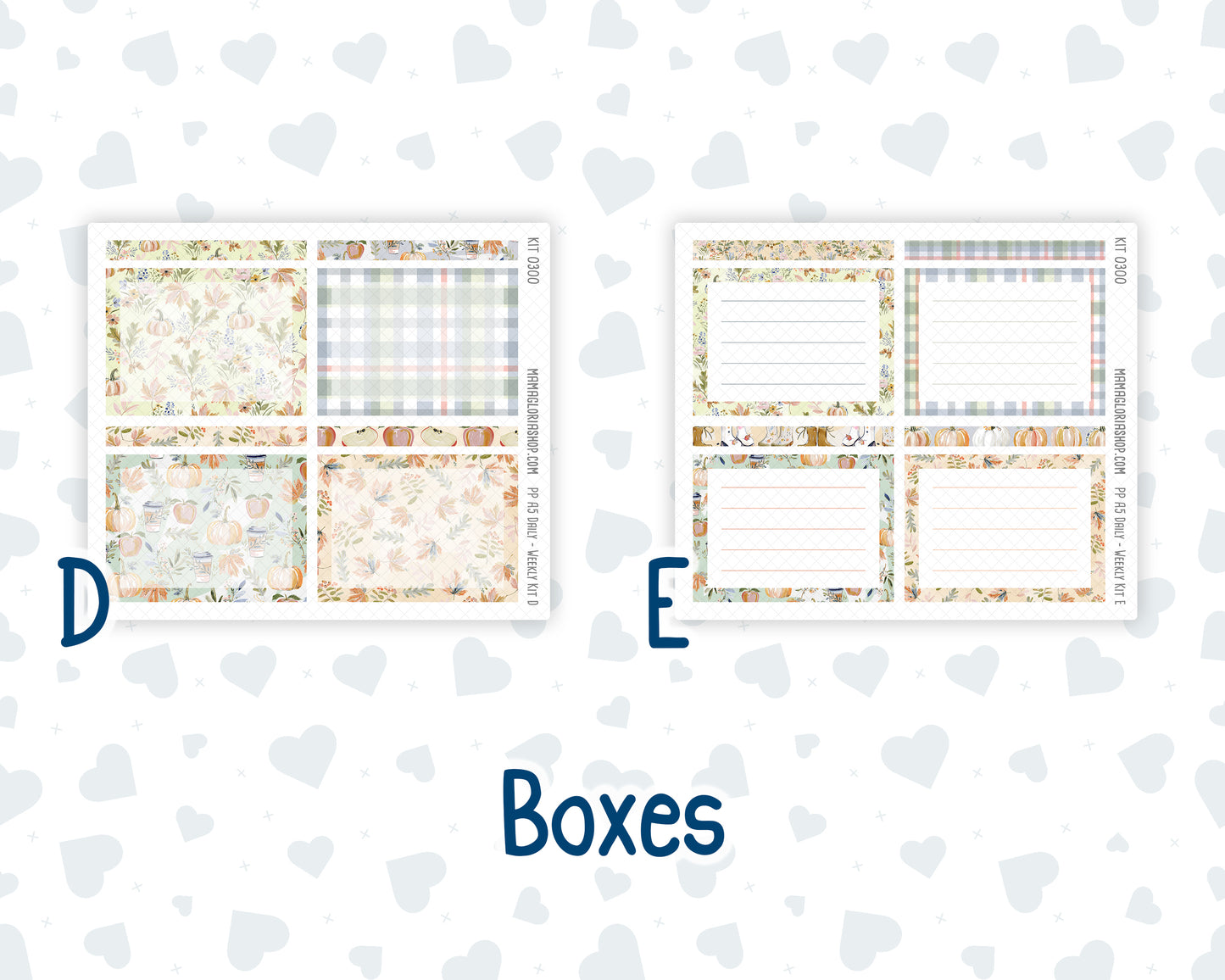 Kit 0300 - A5 - Plum Paper Daily - Weekly Kit - October - Autumn Stroll