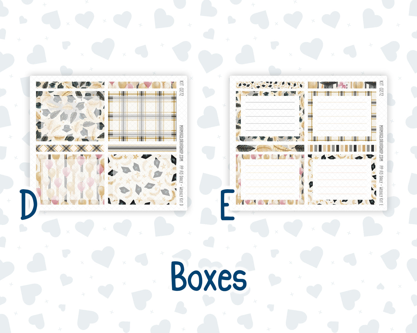 Kit 0272 - A5 - Plum Paper Daily - Weekly Kit - May - Graduation