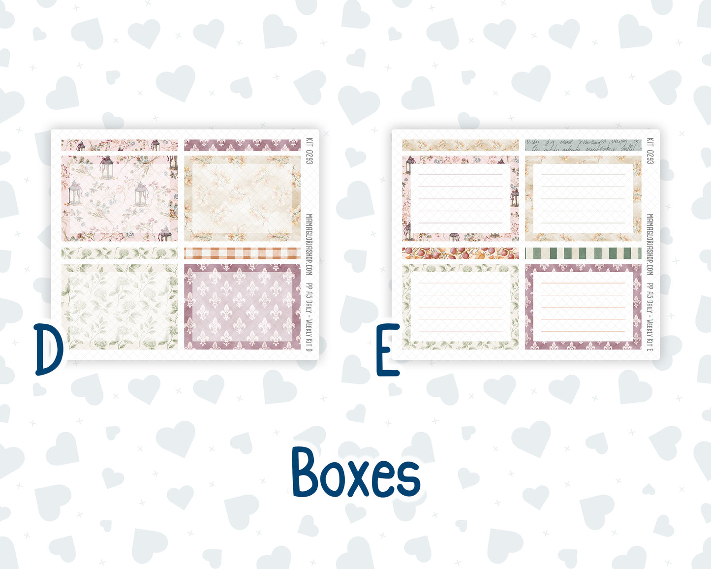 Kit 0293 - A5 - Plum Paper Daily - Weekly Kit - September - Fleur de Provence