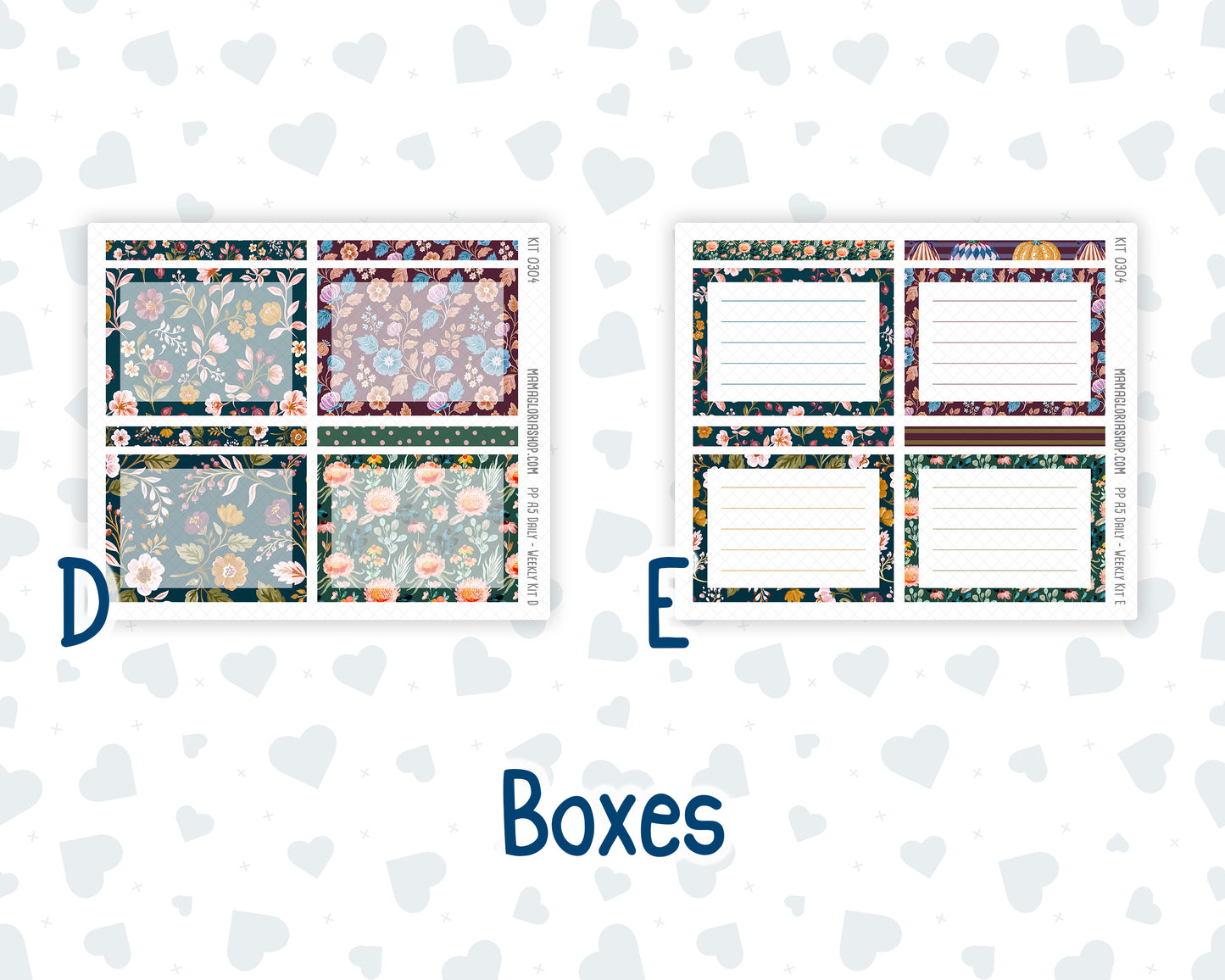 Kit 0304 - A5 - Plum Paper Daily - Weekly Kit - November - Autumn In Bloom
