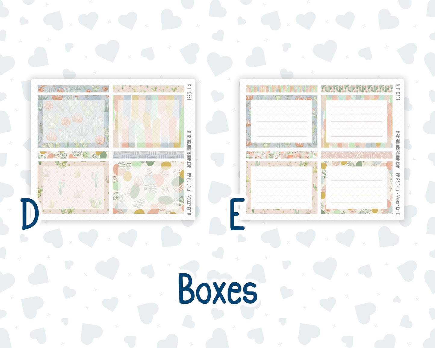 Kit 0261 - A5 - Plum Paper Daily - Weekly Kit - April - Llama Spring