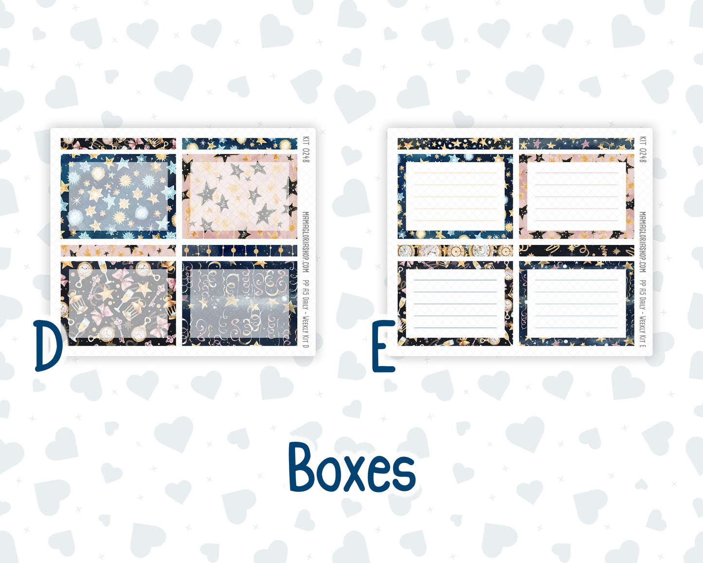 Kit 0248 - A5 - Plum Paper Daily - Weekly Kit - January - Midnight Countdown