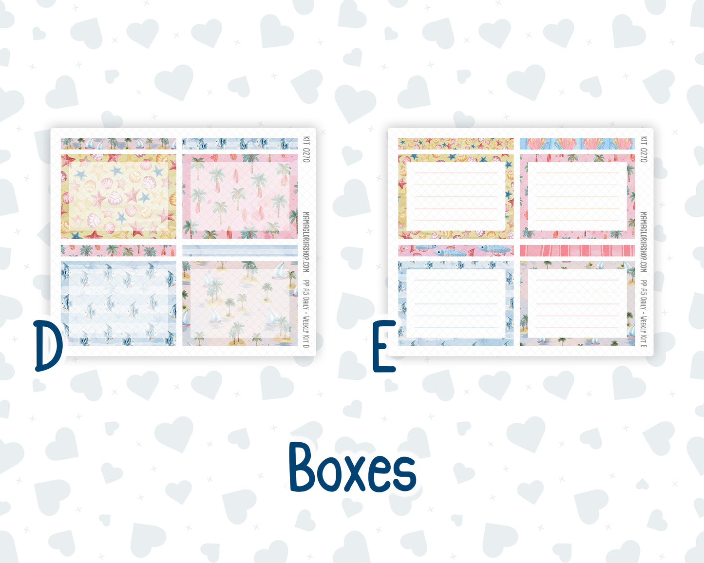 Kit 0270 - A5 - Plum Paper Daily - Weekly Kit - June - Beachside Bliss