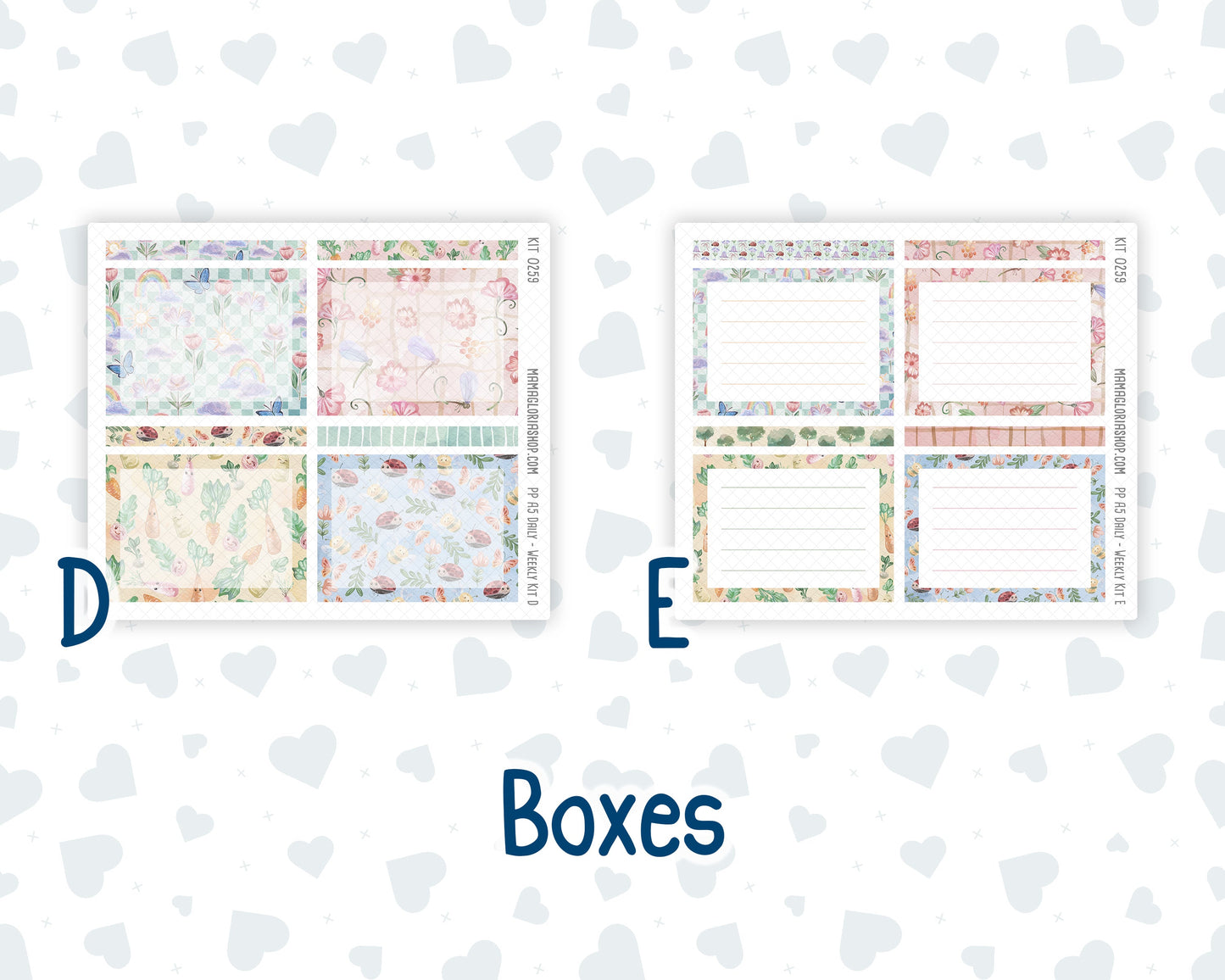 Kit 0259 - A5 - Plum Paper Daily - Weekly Kit - March - Spring Garden Chores