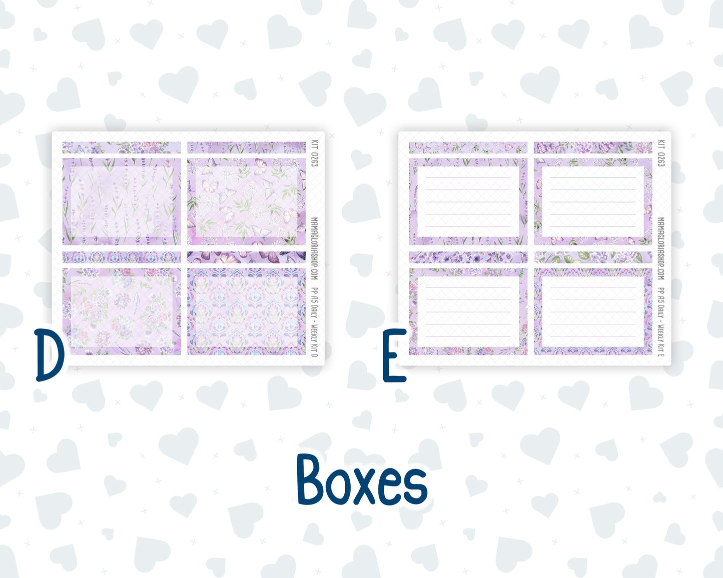 Kit 0263 - A5 - Plum Paper Daily - Weekly Kit - April - Lavender Drift