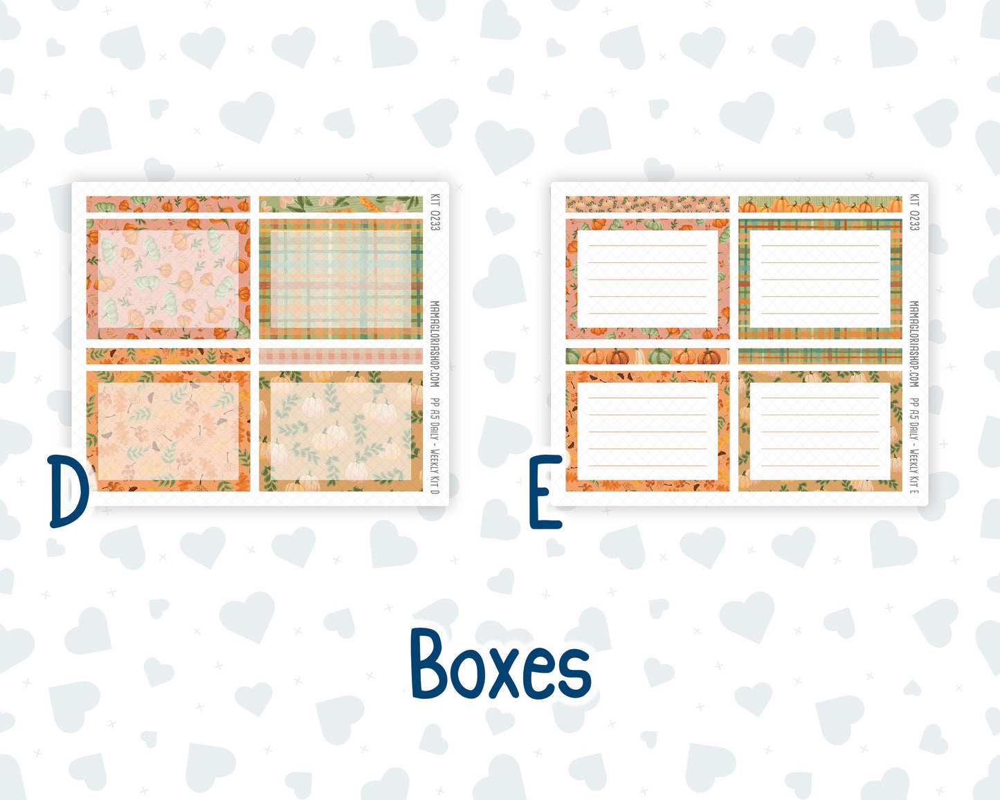 Kit 0233 - A5 - Plum Paper Daily - Weekly Kit - September - Cinnamon Days