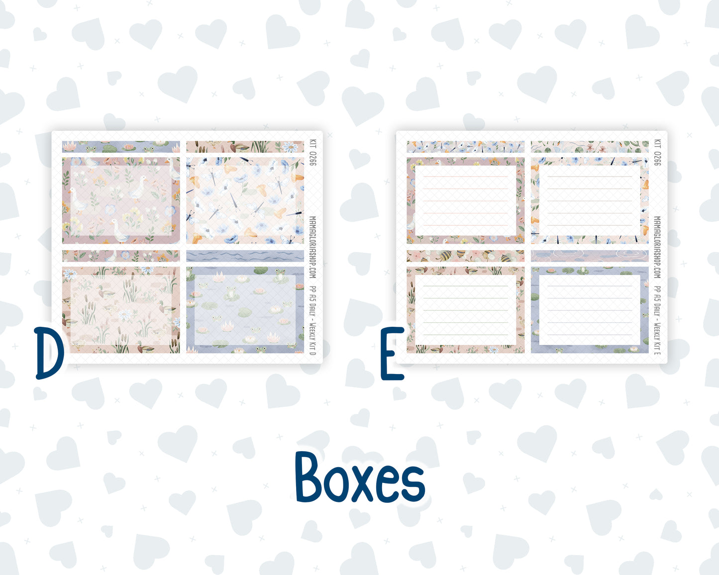 Kit 0266 - A5 - Plum Paper Daily - Weekly Kit - May - Froggy Lake Picnic