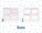 Kit 0273 - A5 - Plum Paper Daily - Weekly Kit - July - Americana In Bloom