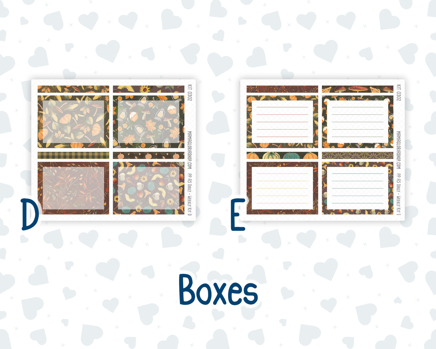 Kit 0302 - A5 - Plum Paper Daily - Weekly Kit - November - Thankful Season