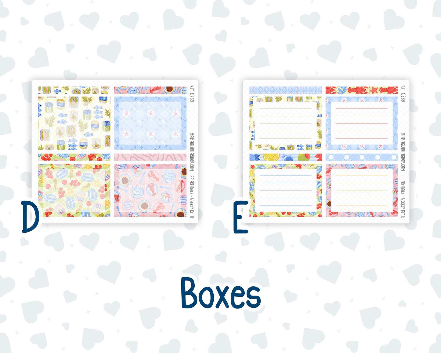 Kit 0269 - A5 - Plum Paper Daily - Weekly Kit - June - Dolce Mare