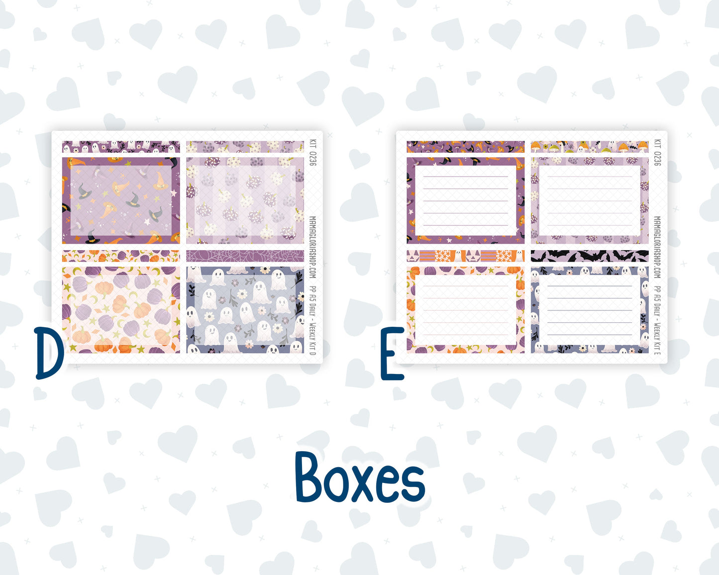 Kit 0236 - A5 - Plum Paper Daily - Weekly Kit - October - Sweet & Spooky