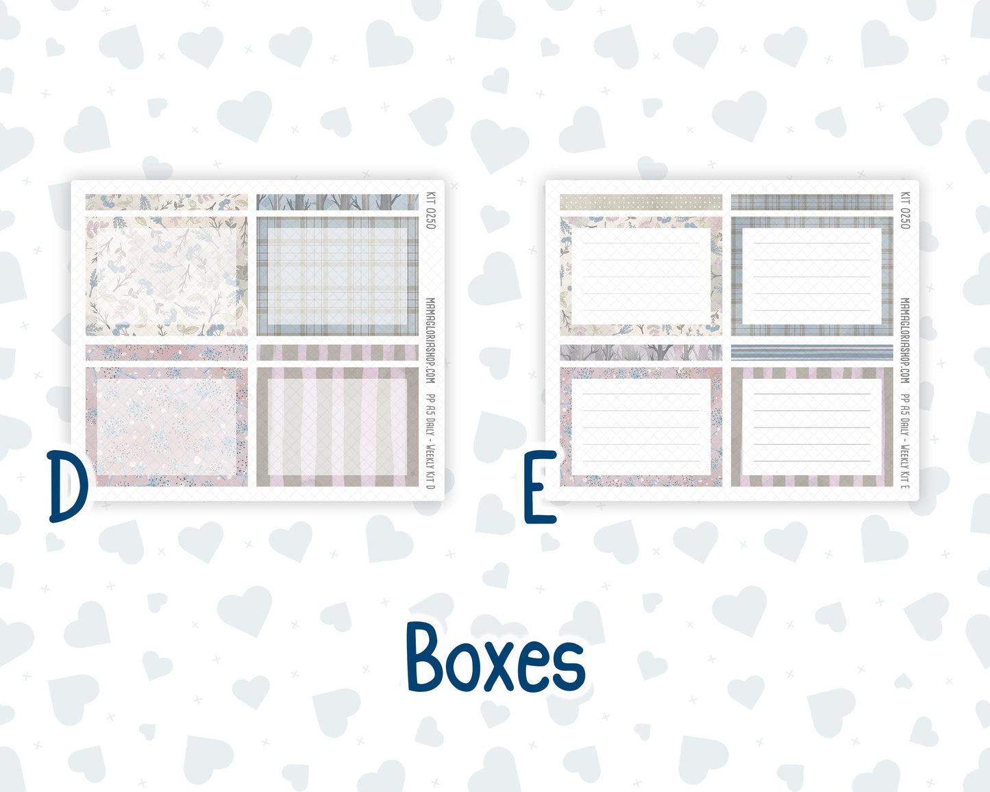 Kit 0250 - A5 - Plum Paper Daily - Weekly Kit - Quiet January