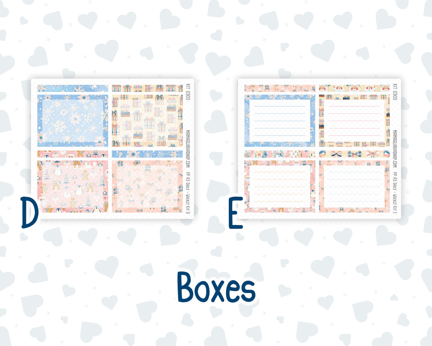 Kit 0305 - A5 - Plum Paper Daily - Weekly Kit - December - Sugarplum Parade