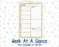 Kit 0265 - A5 - Plum Paper Daily - Weekly Kit - May - Honeybee Sky