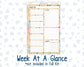 Kit 0270 - A5 - Plum Paper Daily - Weekly Kit - June - Beachside Bliss