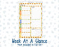 Kit 0229 - A5 - Plum Paper Daily - Weekly Kit - August - Golden Faces