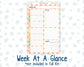 Kit 0228 - A5 - Plum Paper Daily - Weekly Kit - August - Just Peachy