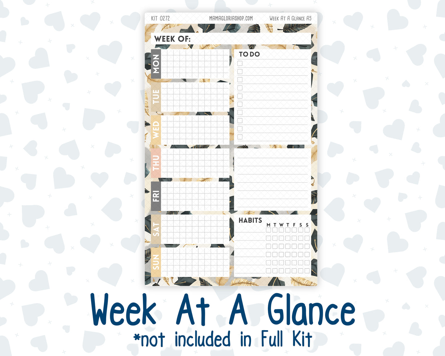 Kit 0272 - A5 - Plum Paper Daily - Weekly Kit - May - Graduation