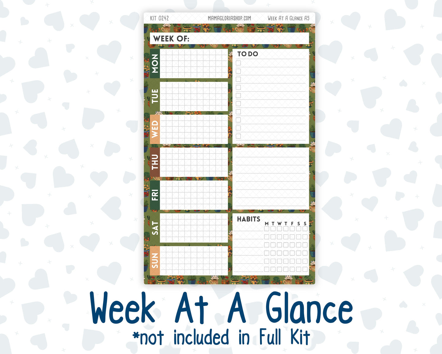 Kit 0242 - A5 - Plum Paper Daily - Weekly Kit - November - Cottage Autumn