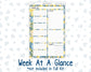 Kit 0274 - A5 - Plum Paper Daily - Weekly Kit - July - Sunny Lemon Shore