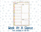 Kit 0280 - A5 - Plum Paper Daily - Weekly Kit - Half Past Six In August