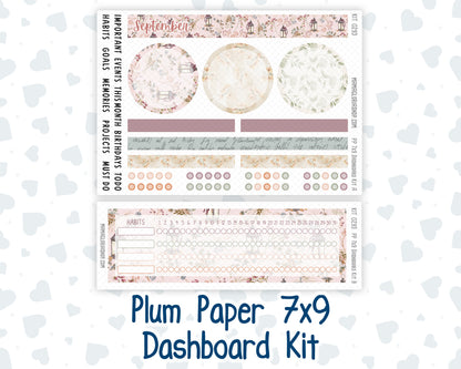 Kit 0293 - 7x9 - Plum Paper - Dashboard Kit - September - Fleur de Provence