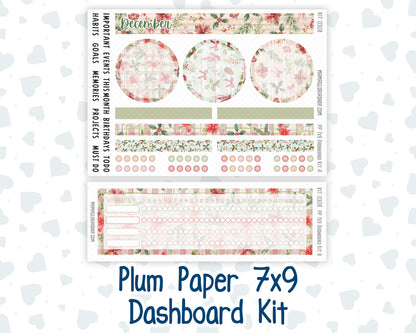 Kit 0308 - 7x9 - Plum Paper - Dashboard Kit - December - Knit & Holly