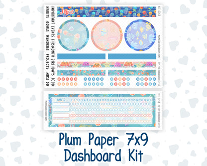 Kit 0268 - 7x9 - Plum Paper - Dashboard Kit - June - Sea Sweeties