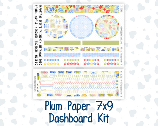 Kit 0269 - 7x9 - Plum Paper - Dashboard Kit - June - Dolce Mare